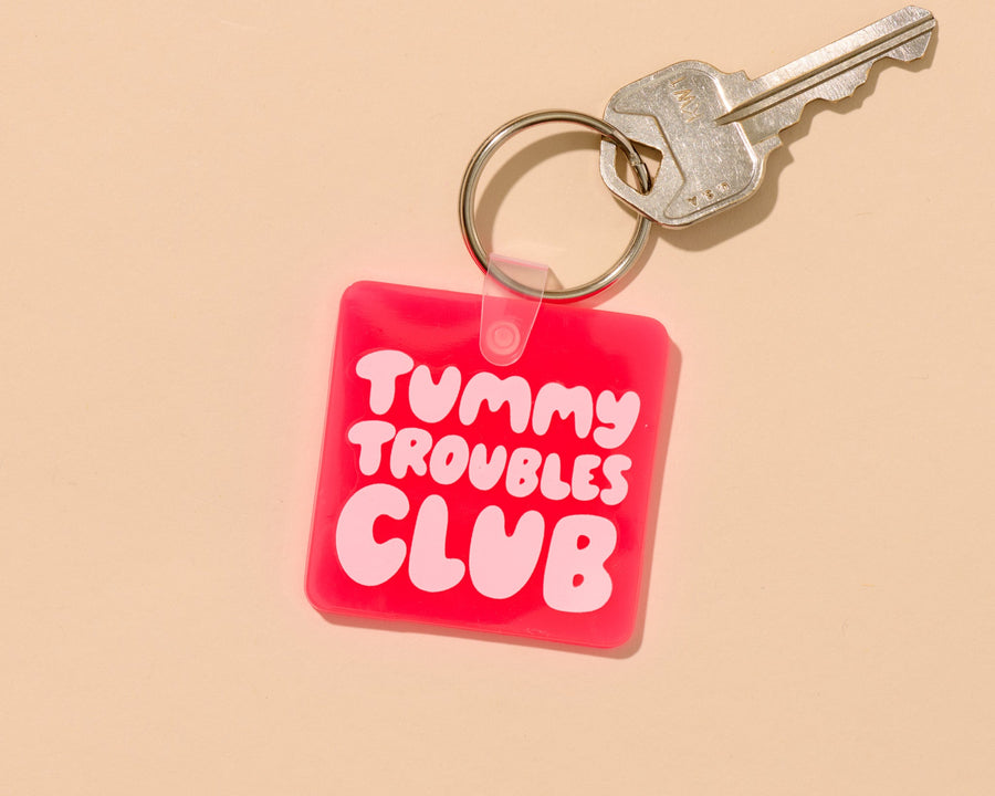 Tummy Troubles Club Keychain-PVC Keychains-And Here We Are