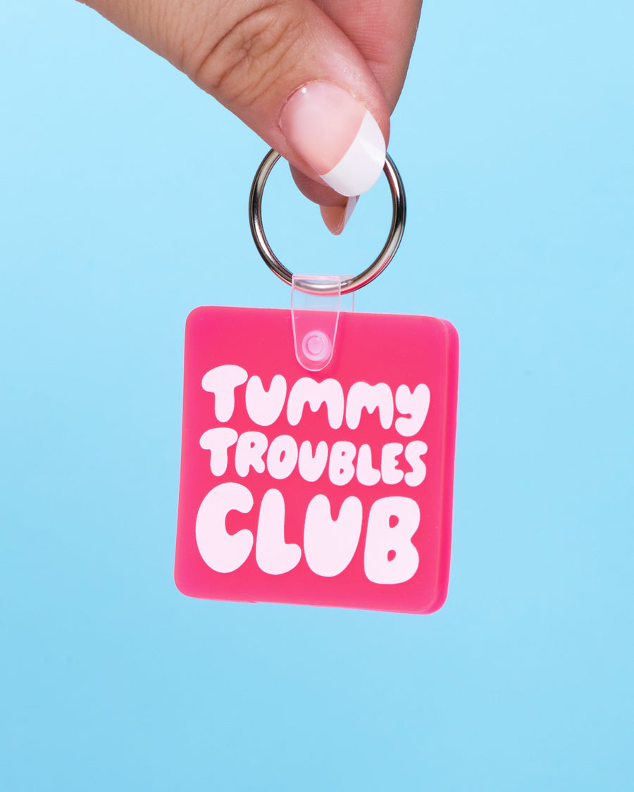 Tummy Troubles Club Keychain-PVC Keychains-And Here We Are