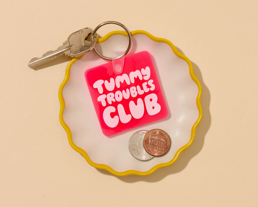 Tummy Troubles Club Keychain-PVC Keychains-And Here We Are