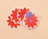 Letterpress Reusable Vellum Coasters—Blume Flower: Red-Coasters-And Here We Are