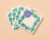 Letterpress Reusable Vellum Coasters—Cross Stitch Floral-Coasters-And Here We Are