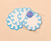 Letterpress Reusable Vellum Coasters—Coquette Scalloped Blue-Coasters-And Here We Are