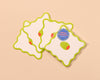 Letterpress Reusable Vellum Coasters—Crudité: Olive (Modern)-Coasters-And Here We Are