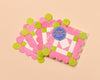 Letterpress Reusable Vellum Coasters—Liebchen Quilt: Pink/Lime Green-Coasters-And Here We Are