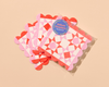 Letterpress Reusable Vellum Coasters—Mod Quilt: Red/Pink-Coasters-And Here We Are