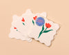 Letterpress Reusable Vellum Coasters—Tulip Red (Floral)-Coasters-And Here We Are