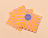 Letterpress Reusable Vellum Coasters—Riviera Stripe Pink/Yellow-Coasters-And Here We Are