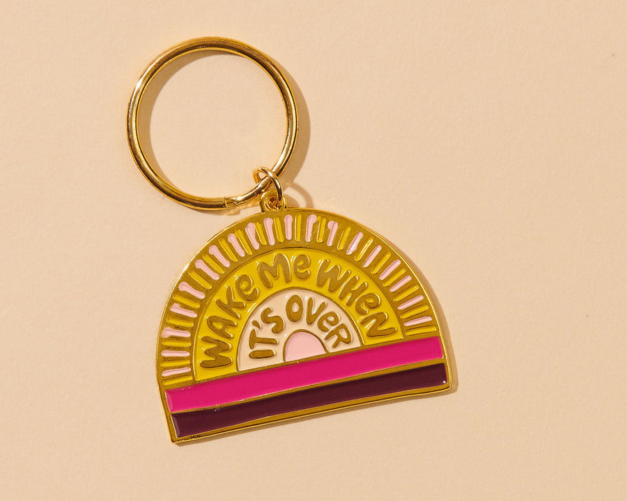 Wake Me When It's Over Keychain-Enamel Keychains-And Here We Are