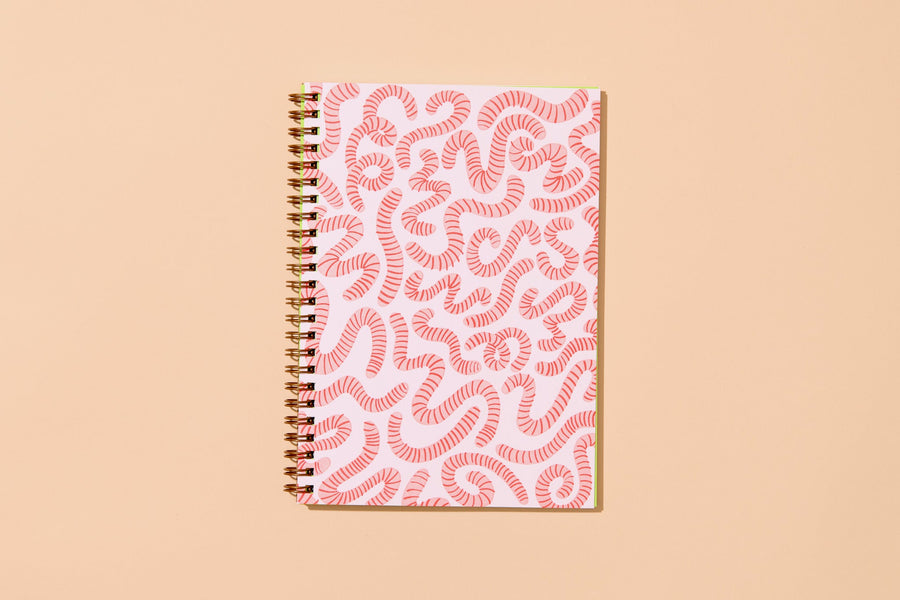 Worms A5 Notebook-Spiral Notebooks-And Here We Are