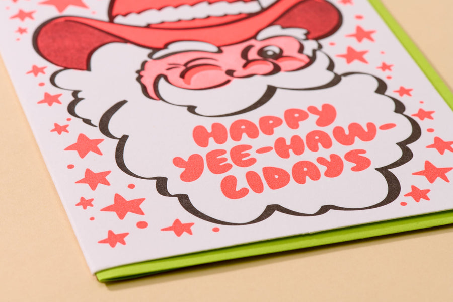 Yee-Haw-lidays Western Santa Card-Greeting Cards-And Here We Are