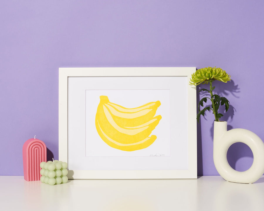 Yellow Banana 8x10 Art Print-Art Prints-And Here We Are