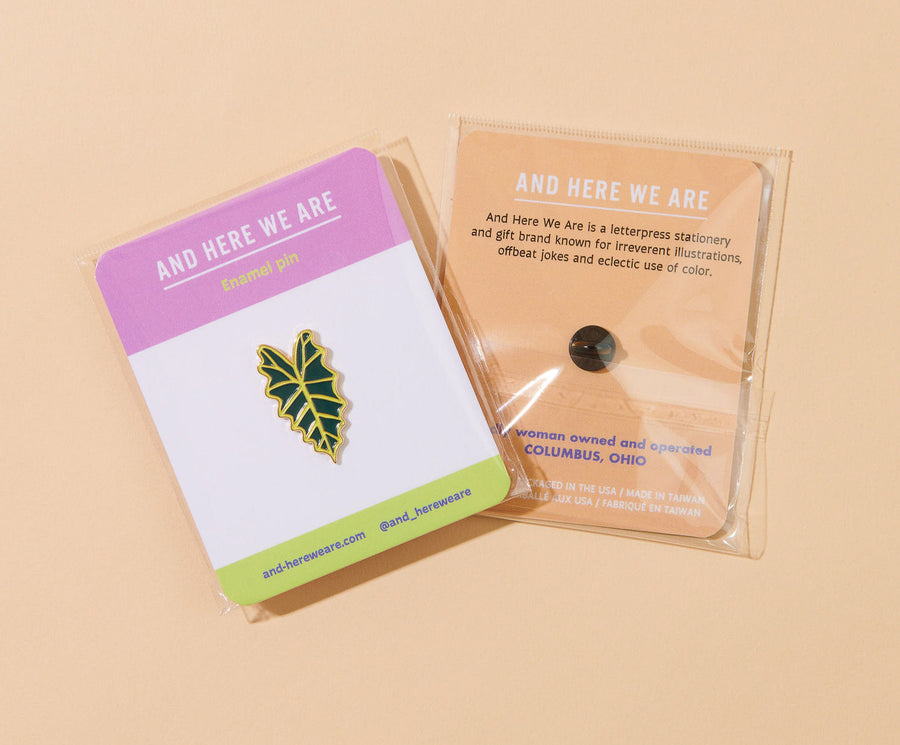 Alocasia Leaf Pin-Enamel Pins-And Here We Are