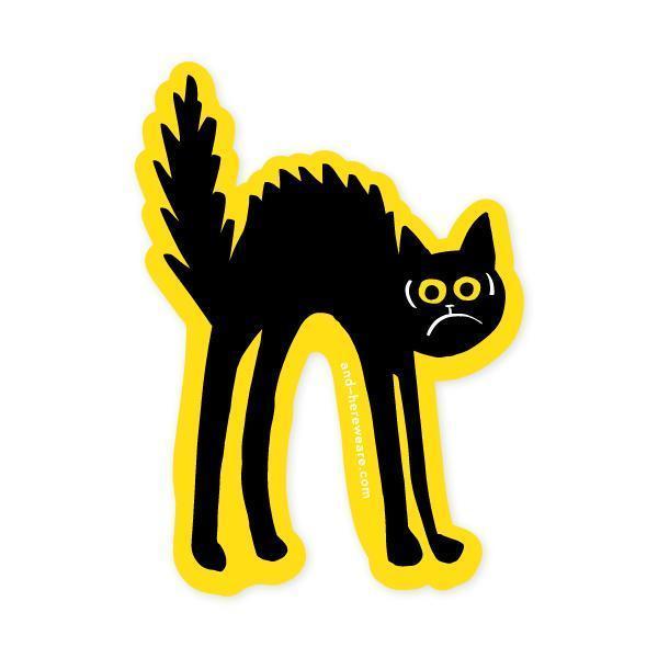 Black Cat Sticker-Stickers-And Here We Are