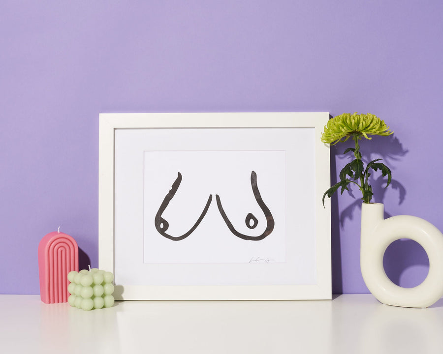 Home is Where the Boobs Hang Loose Boobs Art Print Home Definition