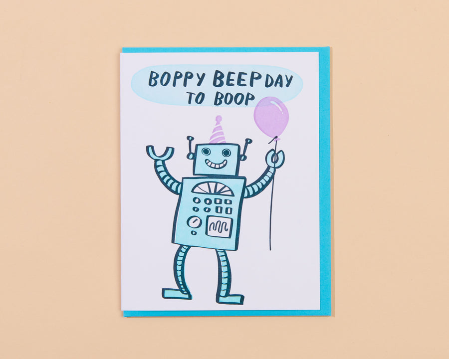 Boppy Beepday (Happy Birthday) Robot Card-Greeting Cards-And Here We Are