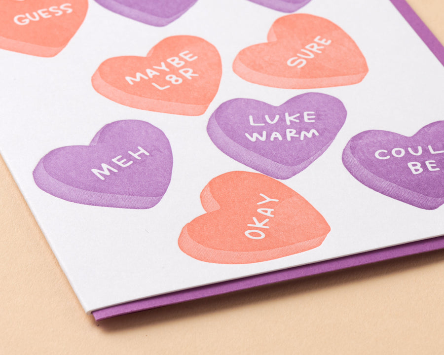 Candy Hearts Valentine Card-Greeting Cards-And Here We Are