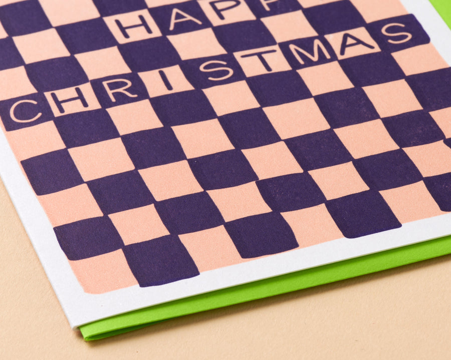 Checkerboard Christmas Card-Greeting Cards-And Here We Are