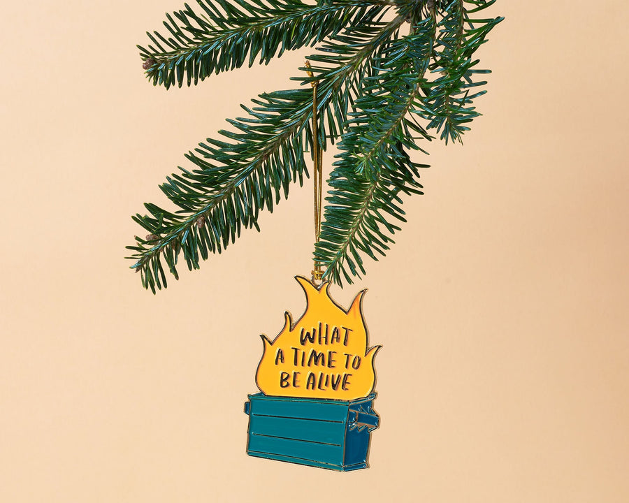 Dumpster Fire Ornament-Ornaments-And Here We Are