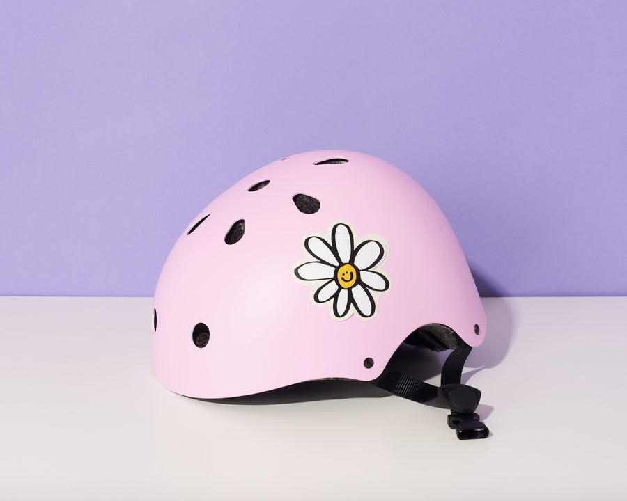 Daisy Rider Sticker Vinyl Sticker—Happy Daisy (Cute, Floral, Smiley) – And Here We Are