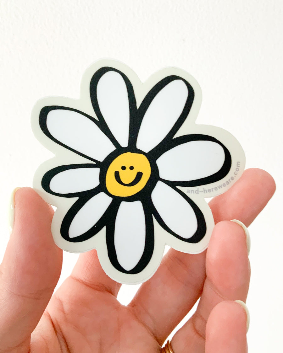 Happy Daisy Sticker-Stickers-And Here We Are