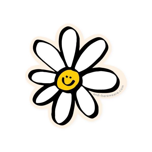 Happy Daisy Sticker – And Here We Are