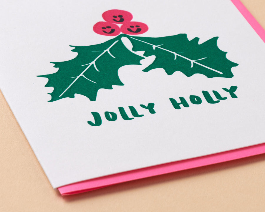 Jolly Holly Card-Greeting Cards-And Here We Are