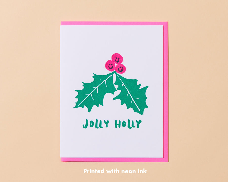 Jolly Holly Card-Greeting Cards-And Here We Are