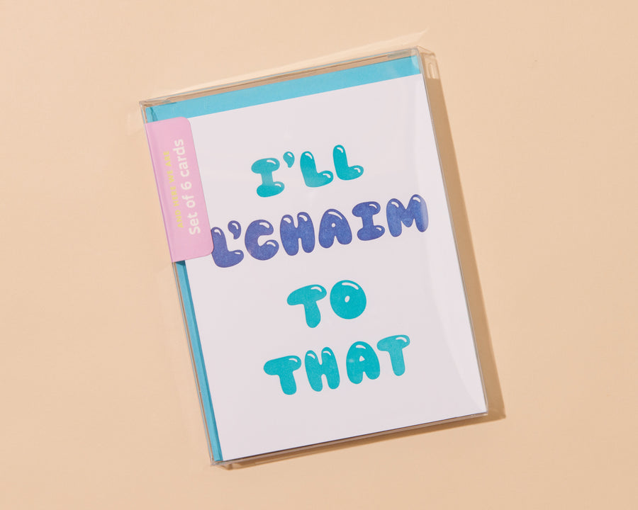 L'Chaim Card-Greeting Cards-And Here We Are
