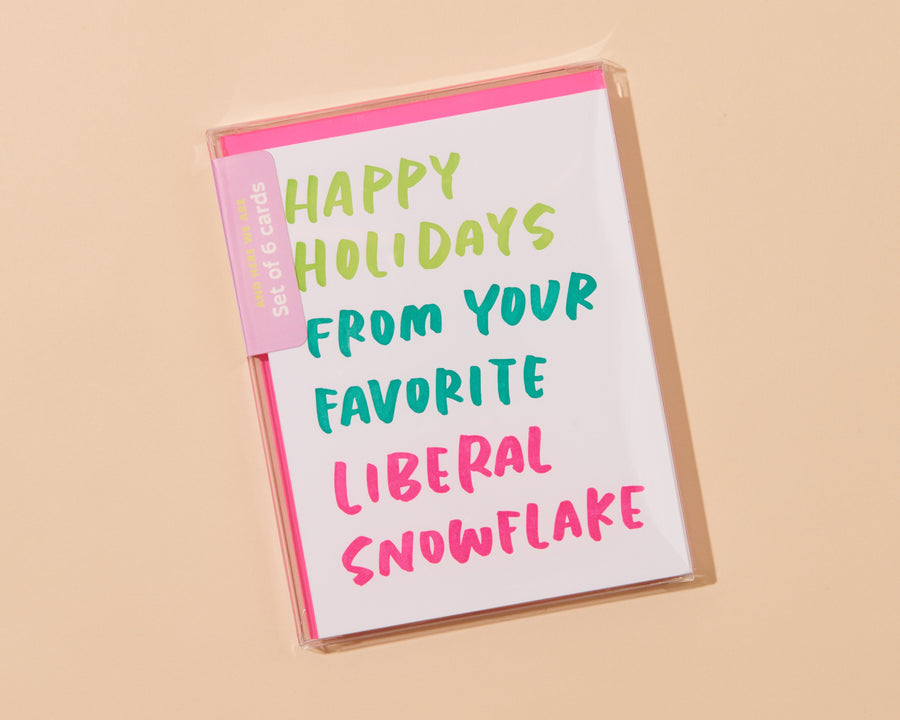 Liberal Snowflake Card-Greeting Cards-And Here We Are