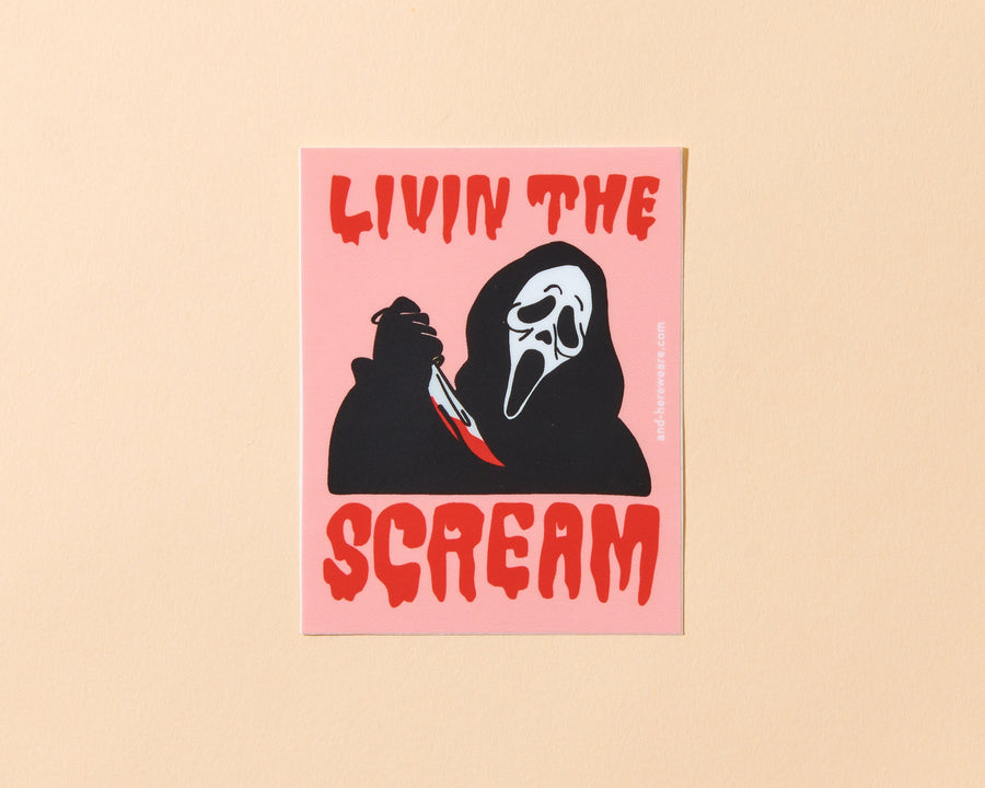 Livin’ the Scream Sticker-Stickers-And Here We Are