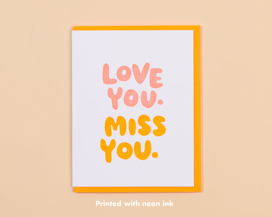 Love You. Miss You. Card-Greeting Cards-And Here We Are