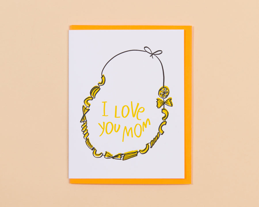 Macaroni Necklace Card-Greeting Cards-And Here We Are