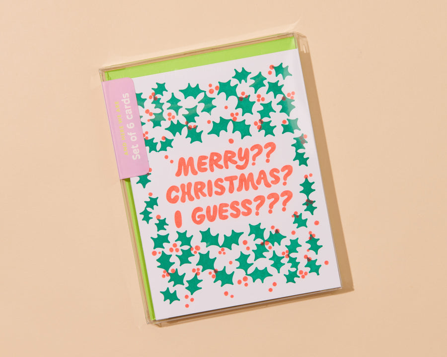Merry Christmas, I Guess???? Card-Greeting Cards-And Here We Are