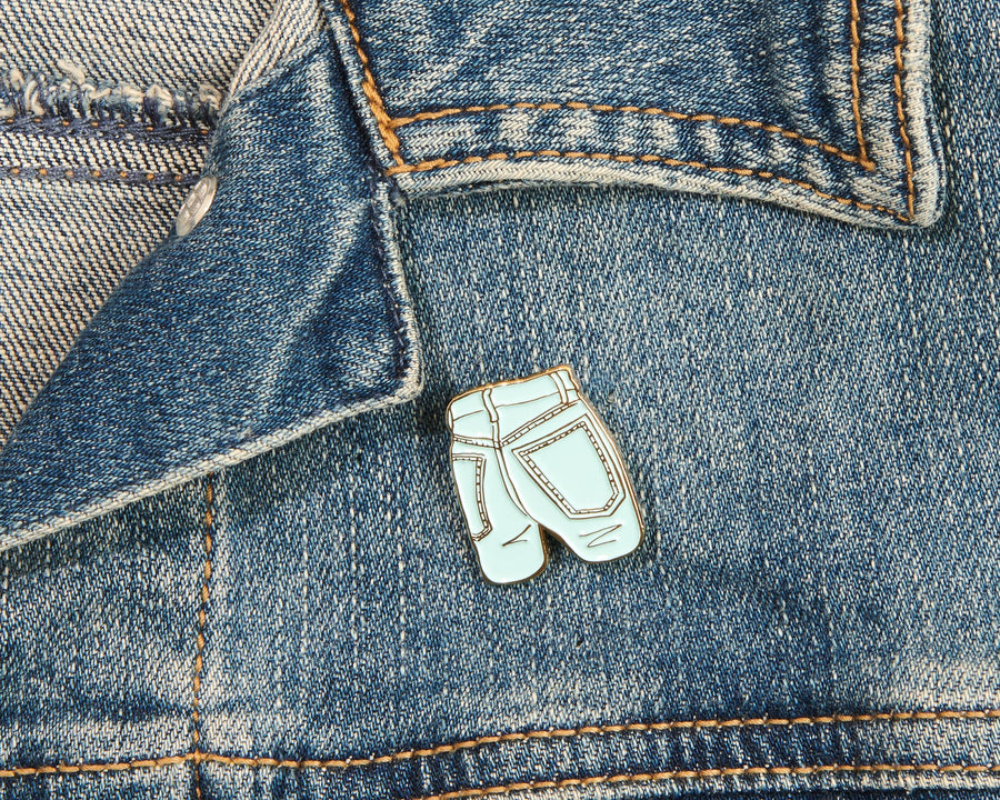 Mom Jeans Enamel Lapel Pin – And Here We Are