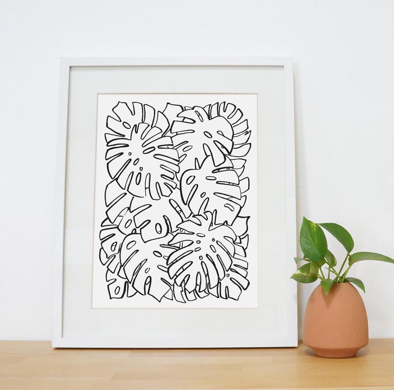 Monstera 12x18 Art Print-Art Prints-And Here We Are