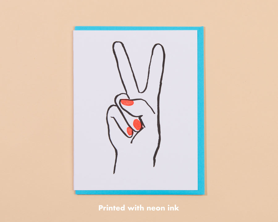 Peace Hand Card-Greeting Cards-And Here We Are
