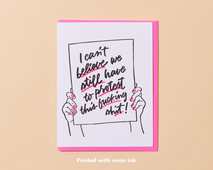 Protest Sign Card-Greeting Cards-And Here We Are