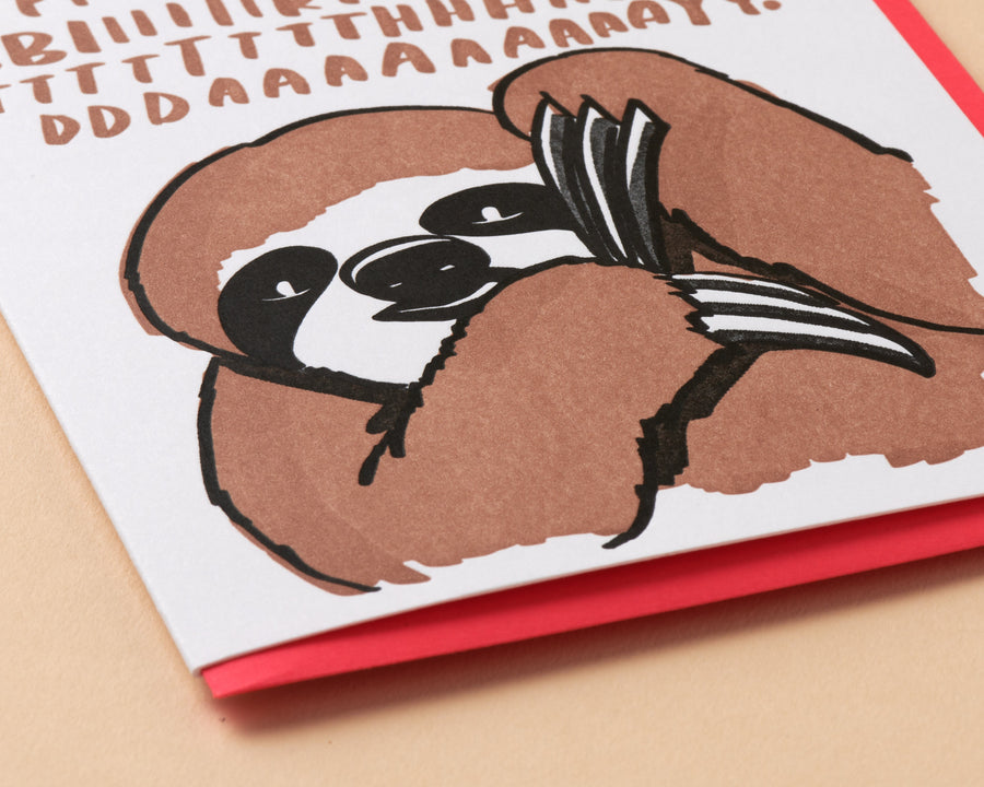 Sloth Birthday Card-Greeting Cards-And Here We Are