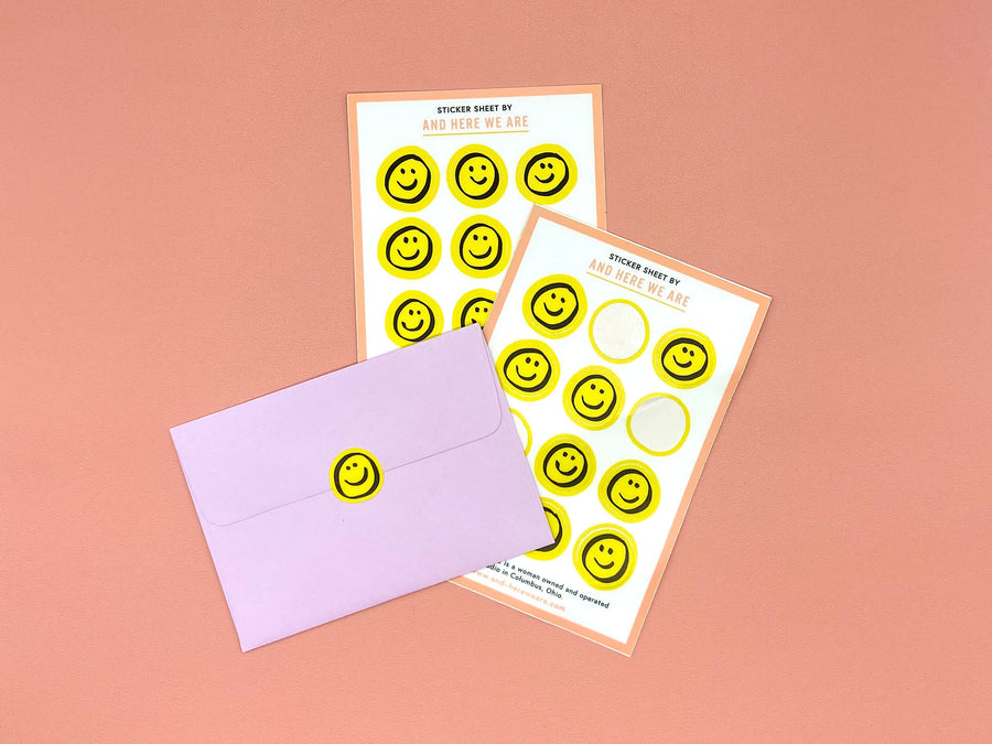 Smiles Sticker Sheet-Stickers-And Here We Are