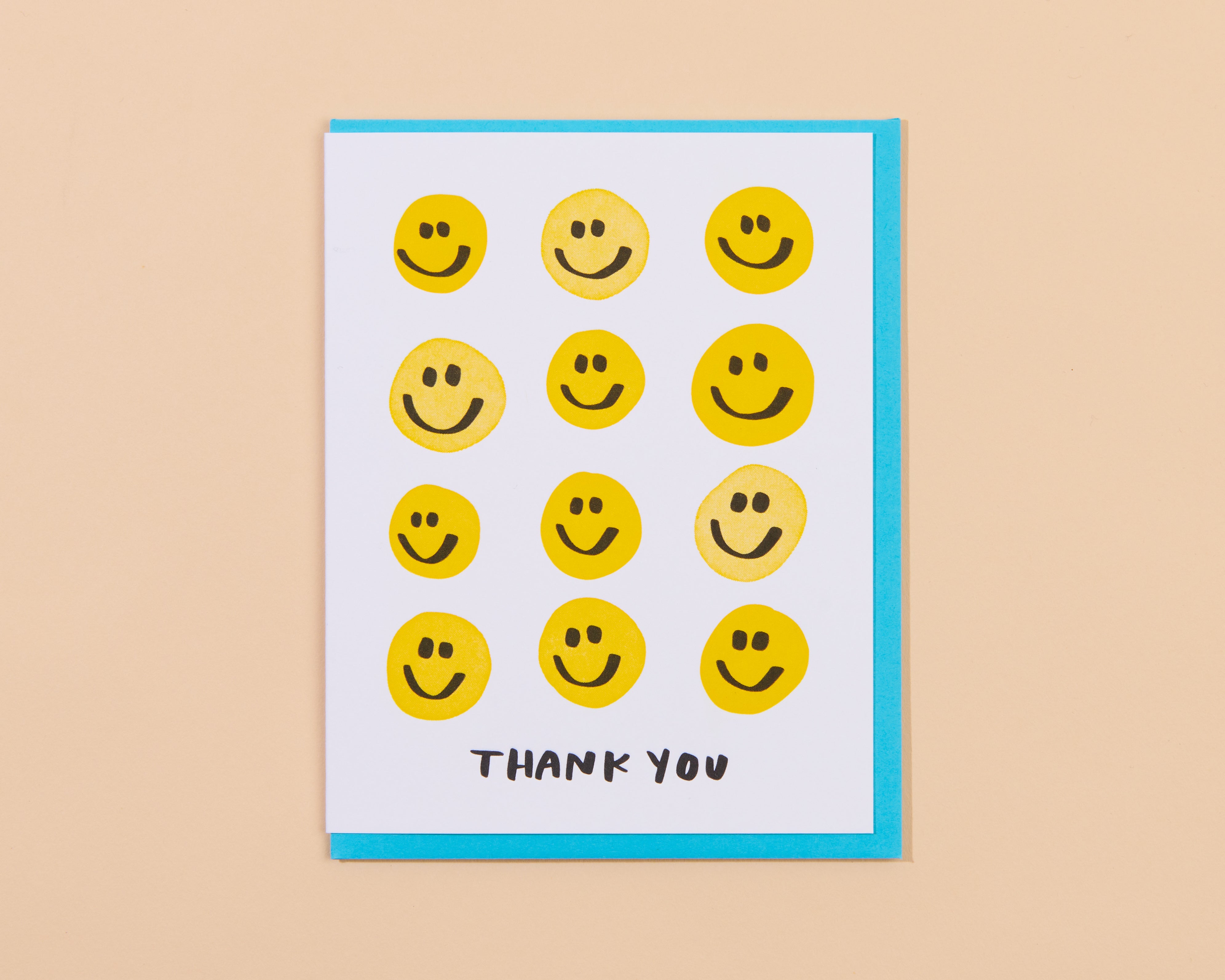 Smiley Thanks Card - Thank you from All of Us - group thank you card ...