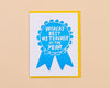Letterpress Thank You Card—Teacher Ribbon (Sweet, Vibrant)-Greeting Cards-And Here We Are