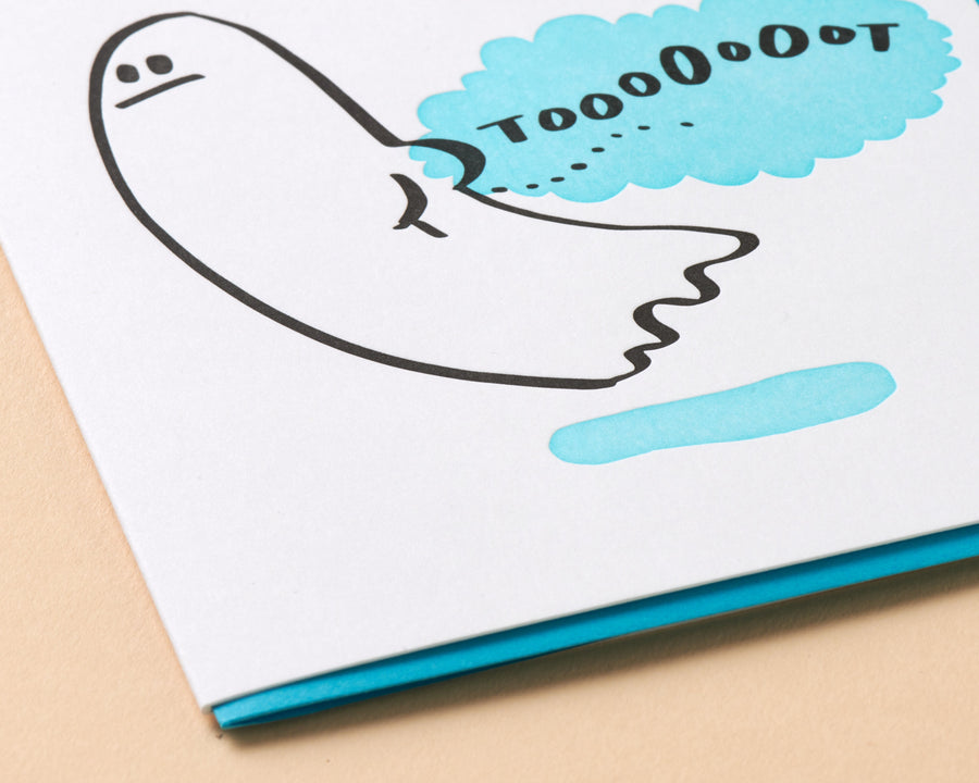 Tootin' Ghost Card-Greeting Cards-And Here We Are